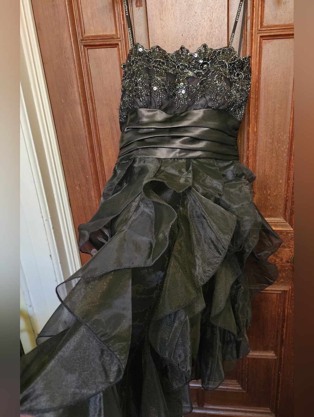 NWOT-Vintage Y2K Masquerade Whimsigoth Ruffle Mini Dress-Size 7/8 Junior